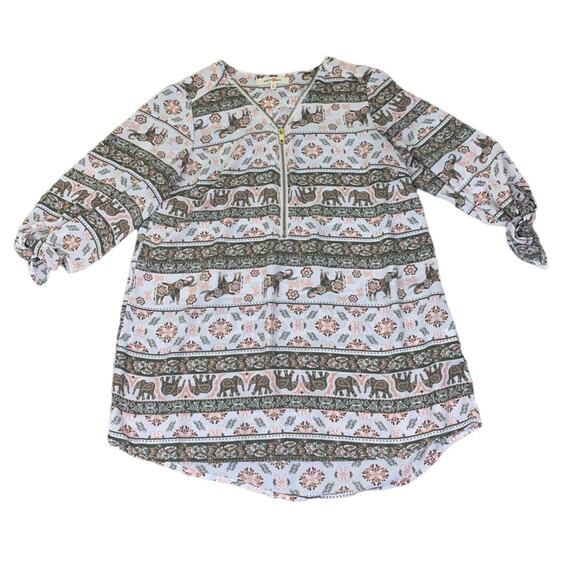 Wishful Park Blouse Top Boho Semi Sheer Size Large - Picture 1 of 7